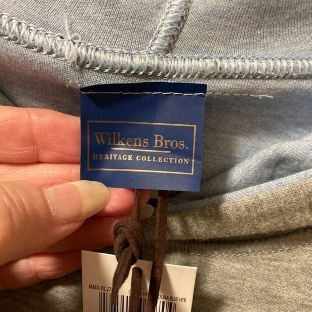 NWT WILKENS Bros Sweatshirt Heritage XXL Reversible Gray/Blue Hooded Lightweight